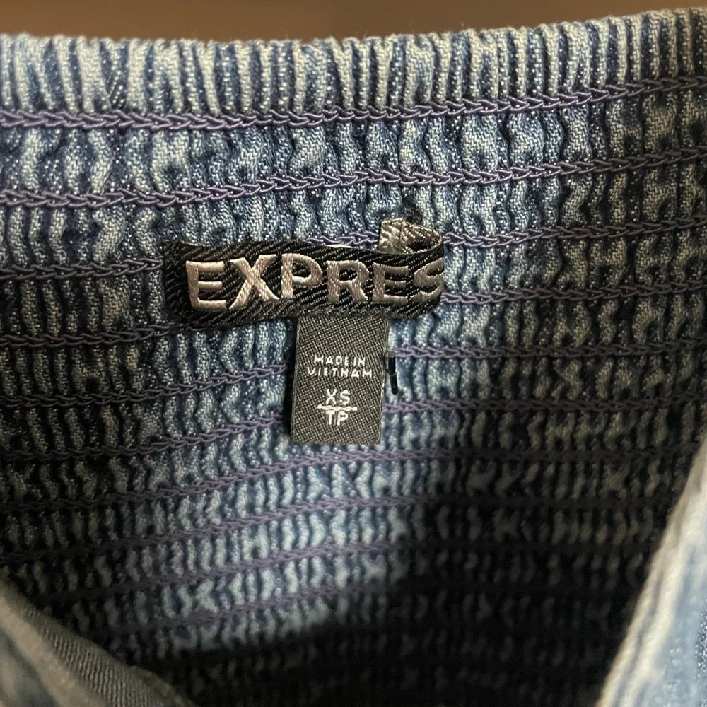 NWOT Express Blue Denim Tank Top Dress, Size XS - Picture 4 of 5